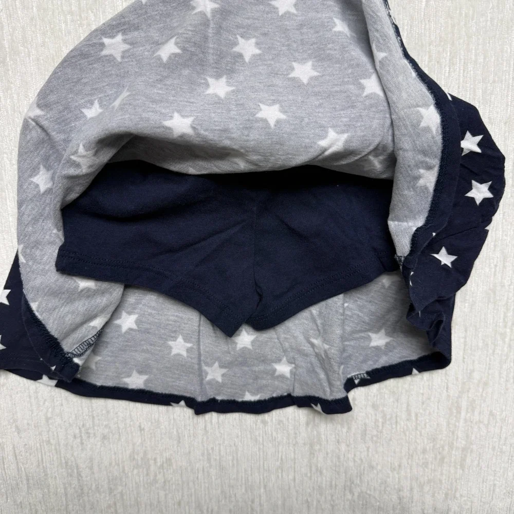 The Children's Place Patriotic Stars 2pc Skort Tank Girls 2T Navy Blue Americana